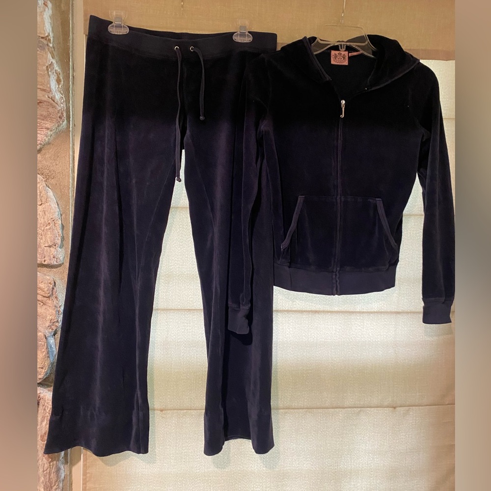 Juicy Couture Navy Blue Terry Tracksuit Vintage 90s Style
